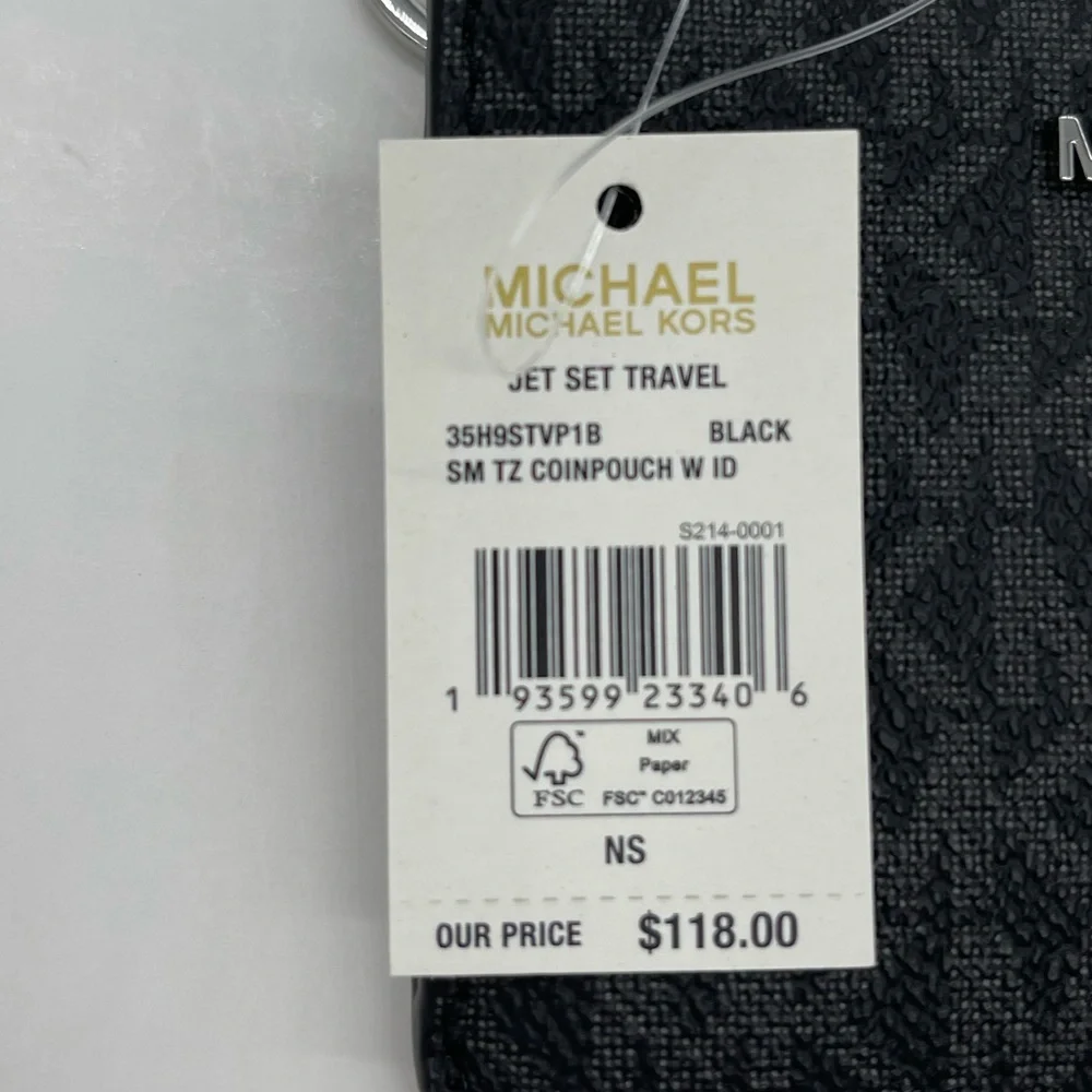 Michael Kors Small TZ Coinpouch w/ID Black